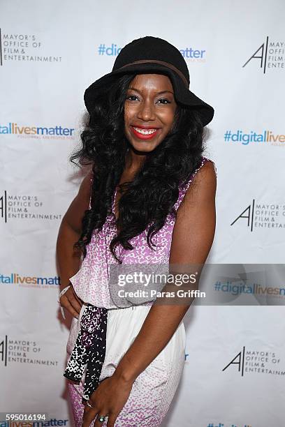 Jahnee Wallace attends "#DigitalLivesMatter" Atlanta screening at Regal Atlantic Station on August 24, 2016 in Atlanta, Georgia.