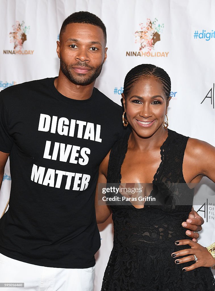 Karon Riley Bears Karon Riley and Terri J. Vaughn attend