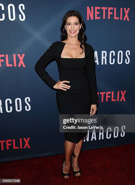 Actress Angie Cepeda attends the season 2 premiere of "Narcos" at ArcLight Cinemas on August 24, 2016 in Hollywood, California.