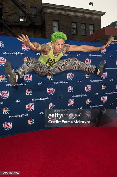 Competitor Jamie Rahn attends the screening event of NBC's 'American Ninja Warrior' in celebration of the show's first Emmy Award nomination at...