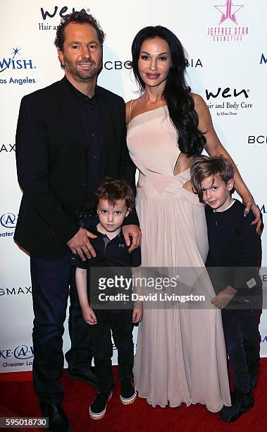 Of Live Nation Entertainment Michael Rapino , wife actress Jolene Blalock and children attend the Make-A-Wish Greater Los Angeles Fashion Fundraiser...