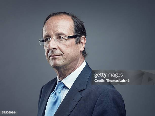 French president Francois Hollande is photographed for Self Assignment on August 17, 2011 in Paris, France.