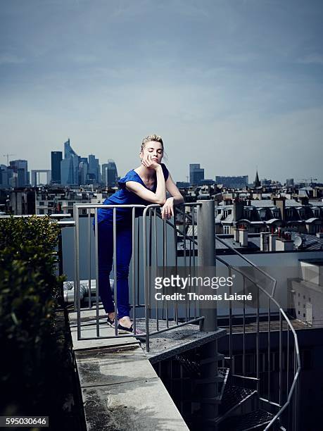 Singer Cecile Cassel is photographed for Self Assignment on June 17, 2013 in Paris, France.