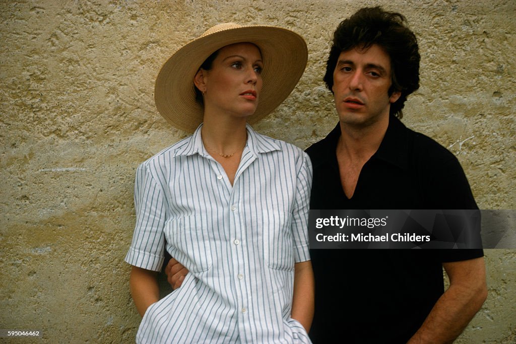 Swiss actress Marthe Keller and American actor of Italian origins Al