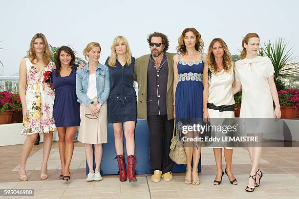 Marina Hands, Emma de Caunes, Anne Consigny, Emmanuelle Seigner, Julian Schnabel, Kathleen Kennedy, Agathe de la Fontaine and Marie-Josee Croze at...