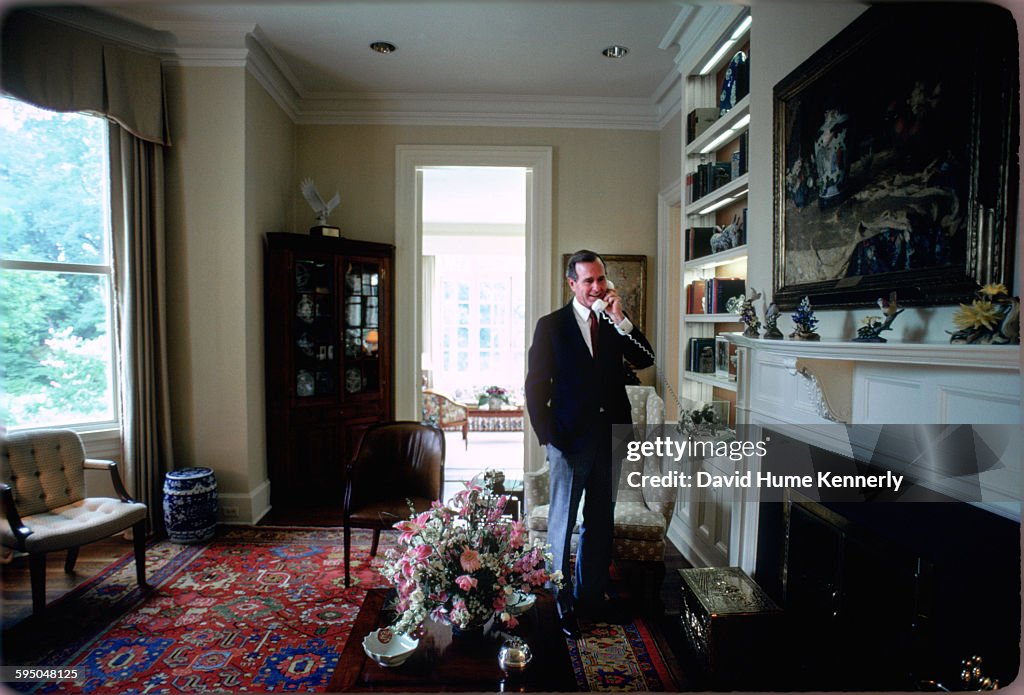 Vice President George H.W. Bush at His Official Residence