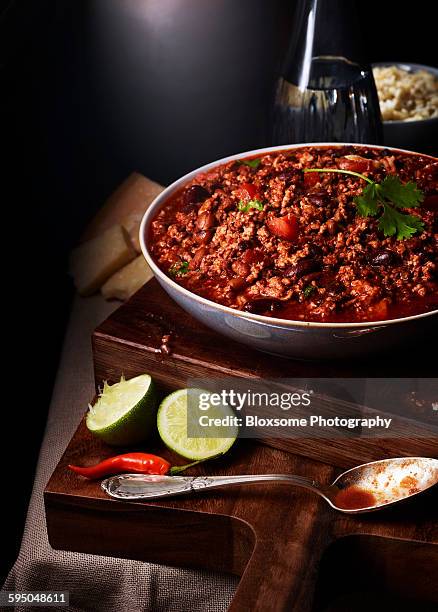 chilli con carne - kidney bean stock pictures, royalty-free photos & images