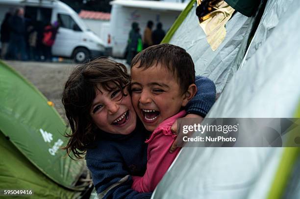 Thousands of refugees are stranded on the border between Greece and Macedonia. Rain and cold make it increasingly difficult to stay. Idomeni, Greece....