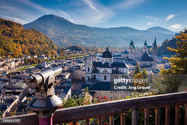 salzburg in autumn - austria foto e immagini stock