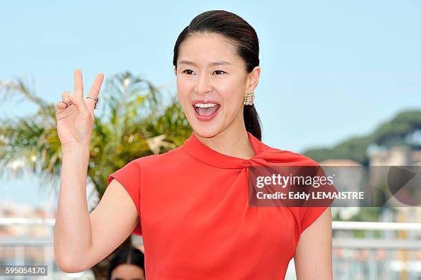 Jiwon Ye at the photo call for ?Ha Ha Ha? during the 63rd Cannes International Film Festival.