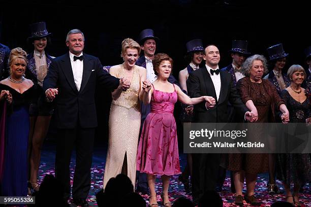 Elaine Paige, Ron Raines, Jan Maxwell, Bernadette Peters, Danny Burstein, Jayne Houdyshell, Susan Watson during the Broadway Opening Night Curtain...
