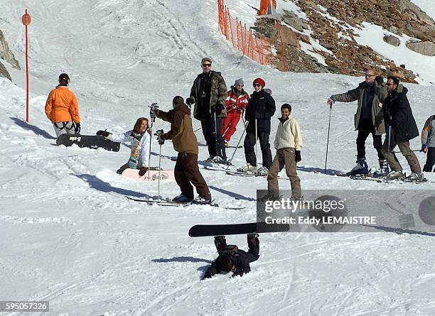 Jamel Debbouze and Melissa Theuriau at the 10th Alpe D'Huez festival.
