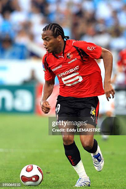 Jimmy Briand during the French Ligue 1 soccer math between Olympique de Marseille and Stade Rennais.