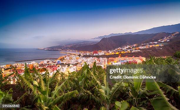 view of "santa cruz de la palma" city (la palma island. canaries. spain) - canary islands bildbanksfoton och bilder