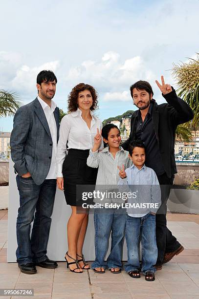 Jose Maria Yazpik, Karina Gidi, Christopher Ruiz-Esparza, Diego Luna and Gerardo Ruiz-Esparza at the photo call for ?Abel? during the 63rd Cannes...