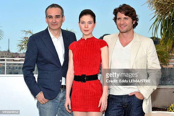 Olivier Assayas, Nora Von Waldstatten and Edgar Ramirez at the photo call for ?Carlos? during the 63rd Cannes International Film Festival.