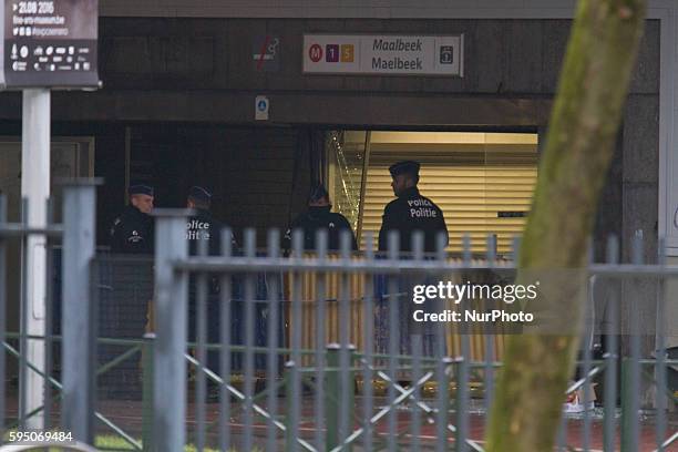 In the Maelbeek Brussels metro station, located in the area ... The attacks in the Belgian capital , in Brussels, Belgium, on March 23, 2016. Police...