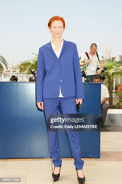 Tilda Swinton at the photo call of "The Man From London" during the 60th Cannes Film Festival.