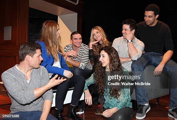 Matt Lauria, Zosia Mamet, Evan Jonigkeit, Aleque Reid, David Hull, Lauren Culpepper & Kobi Libii attending the on stage meet & greet for the company...