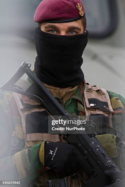 Destructions at the airport Zaventem, security controls around , in Brussels, Belgium, on March 23, 2016. Police continue investigations after...