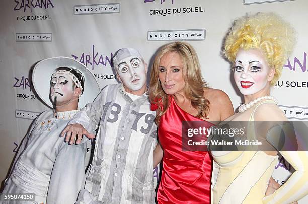 Sonja Morgan with Characters of Zarkana attending the Opening Night Performance of The New Cirque Du Soleil Acrobatic Spectacle 'Zarkana' in New York...