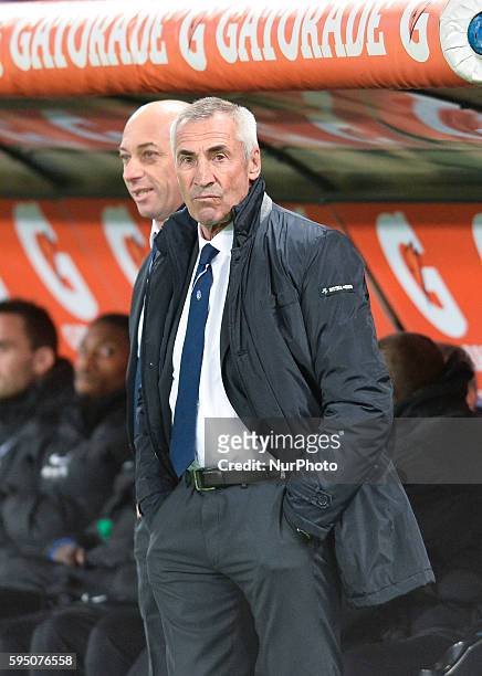 Edoardo Reja during the Italian Serie A football match between S.S. Lazio and A.C. Atalanta at the Olympic Stadium in Rome, on march 13, 2016.