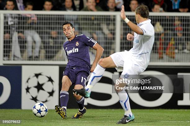 Madrid's Alvaro Arbeloa during the UEFA Champions League group G match between AJ Auxerre and Real Madrid CF at Abbe-Deschamps stadium on September...