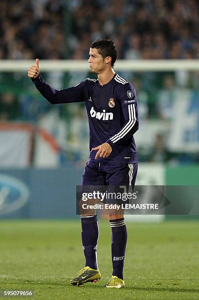 Madrid's Cristiano Ronaldo during the UEFA Champions League group G match between AJ Auxerre and Real Madrid CF at Abbe-Deschamps stadium on...