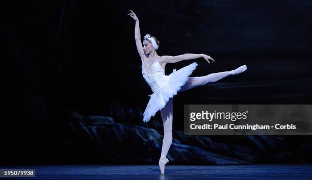 Swan Lake - the English National Ballet's production of the famous ballet by Pyotr Tchaikovsky. Lead Dancers Daria Klimentová 'Odette' and Vadim...