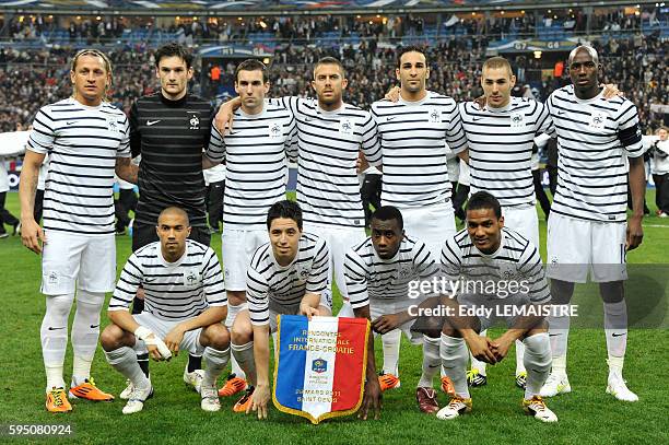 France team during the International friendly match between France and Croatia at Stade de France on March 29, 2011 in Paris, France. | Location:...