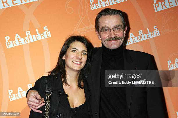 Host Estelle Denis and Frederic Thiriez arrive at the 20th anniversary of French TV channel Paris Premiere in Paris.