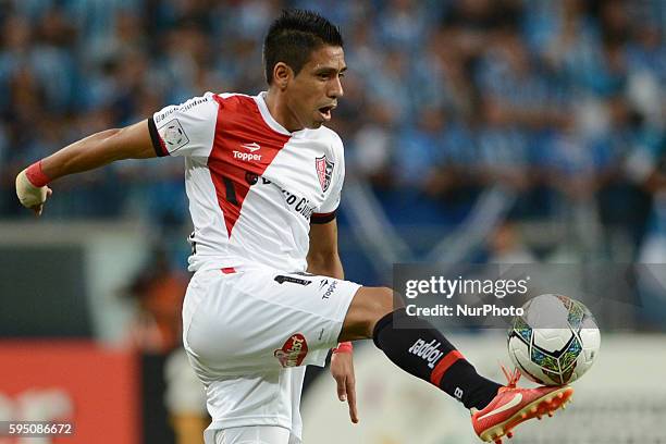 Victor Figueroa in the match between Gremio and Newell's, for the week 3 of the group 6 of the Copa Libertadores, played at the Arena do Gremio,...