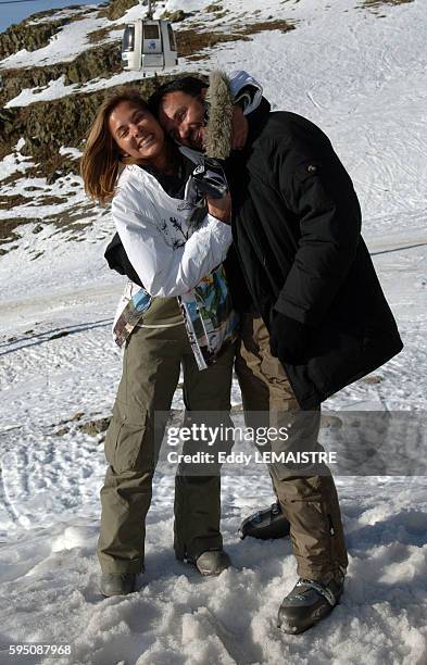 Frederic Lopez and Melissa Theuriau at the 10th Alpe D'Huez festival.