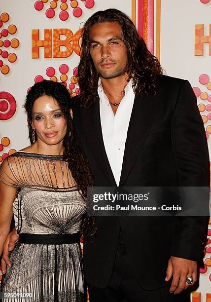 Lisa Bonet and Jason Momoa arrive at the HBO After-Party held to honor the 63rd Primetime Emmy Awards.