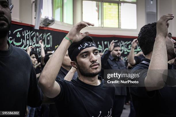 Sanabis, Bahrain - Ritual of Shia Muslims beating chest in anniversary Fatima az-Zahra'a of death of Fatima Shia maintain that Fatima died as a...