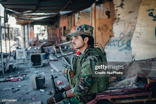 Kurdish Peshmerga soldier on November 14, 2015 in Sinjar, Iraq. Kurdish forces, with the aid of months of U.S.-led coalition airstrikes, liberated...