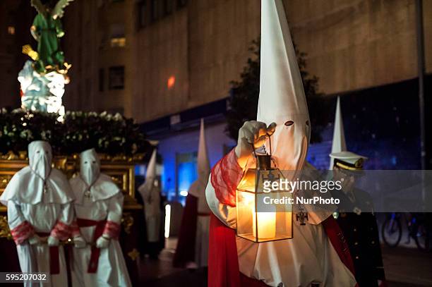 During Easter Monday night prayer procession that runs through the downtown area of the city of Santander takes place SANTANDER, Spain on March 21,...