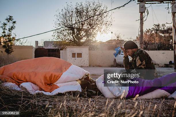 Kurdish Peshmerga soldier on November 14, 2015 in Sinjar, Iraq. Kurdish forces, with the aid of months of U.S.-led coalition airstrikes, liberated...