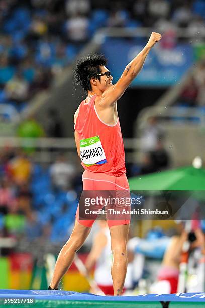 Daichi Sawano of Japan competes in the Men's Pole Vault final on Day 10 of the Rio 2016 Olympic Games at the Olympic Stadium on August 15, 2016 in...