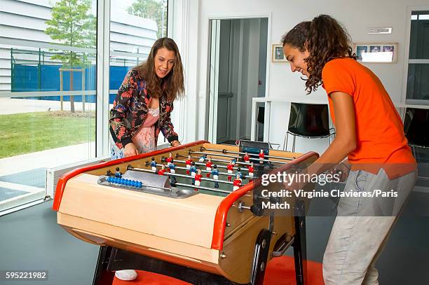 Former tennis champion and broadcaster Marion Bartoli is photographed for Paris Match on July 30, 2016 in Paris, France.