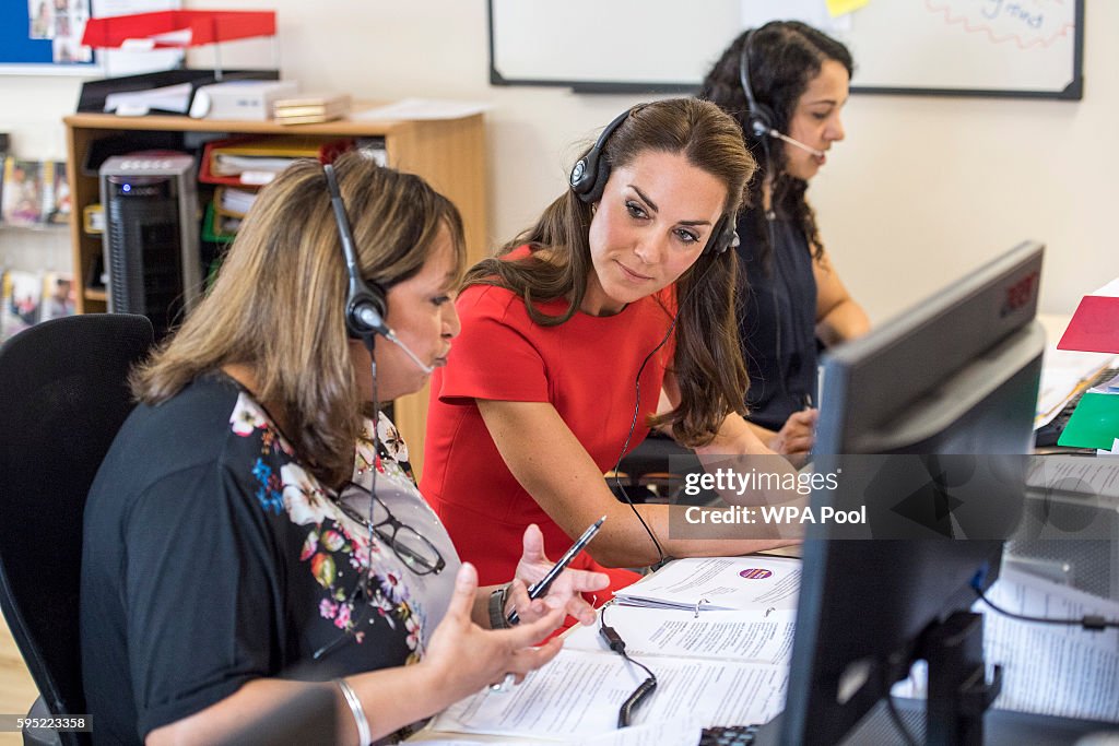 The Duke & Duchess Of Cambridge Visit YoungMinds Mental Health Charity Helpline