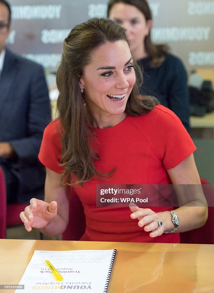 The Duke & Duchess Of Cambridge Visit YoungMinds Mental Health Charity Helpline