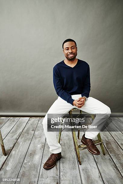 Justin Hires from CBS's 'MacGyver' poses for a portrait at the 2016 Summer TCA Getty Images Portrait Studio at the Beverly Hilton Hotel on August...