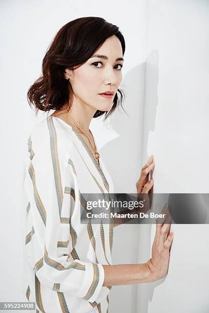 Sandrine Holt from CBS's 'MacGyver' poses for a portrait at the 2016 Summer TCA Getty Images Portrait Studio at the Beverly Hilton Hotel on August...