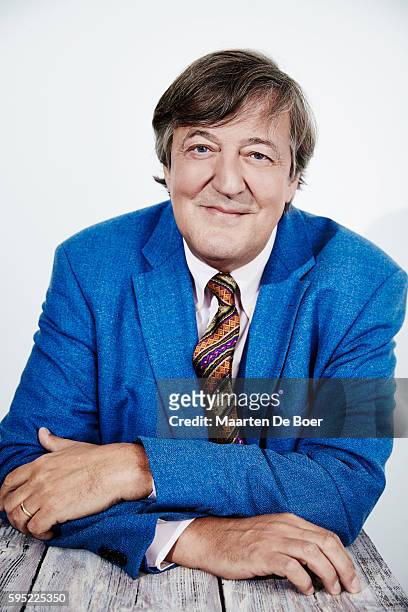 Stephen Fry from CBS's 'The Great Indoors' poses for a portrait at the 2016 Summer TCA Getty Images Portrait Studio at the Beverly Hilton Hotel on...