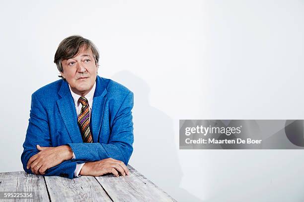 Stephen Fry from CBS's 'The Great Indoors' poses for a portrait at the 2016 Summer TCA Getty Images Portrait Studio at the Beverly Hilton Hotel on...