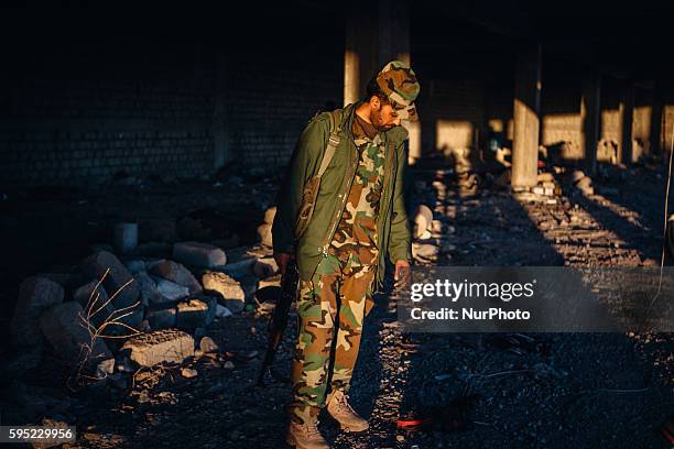 Kurdish Peshmerga soldiers on November 14, 2015 in Sinjar, Iraq. Kurdish forces, with the aid of months of U.S.-led coalition airstrikes, liberated...