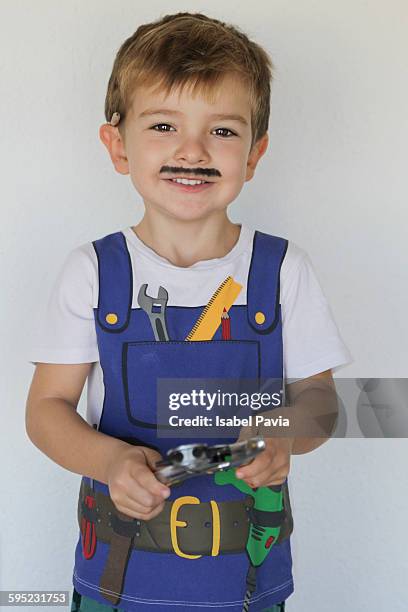 worker boy - fancy dress costume stock pictures, royalty-free photos & images