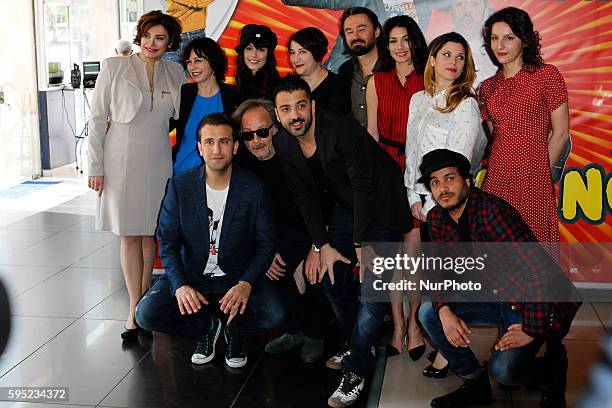 The complete cast attends "Friends as we" photocall in Rome - Cinema Adriano