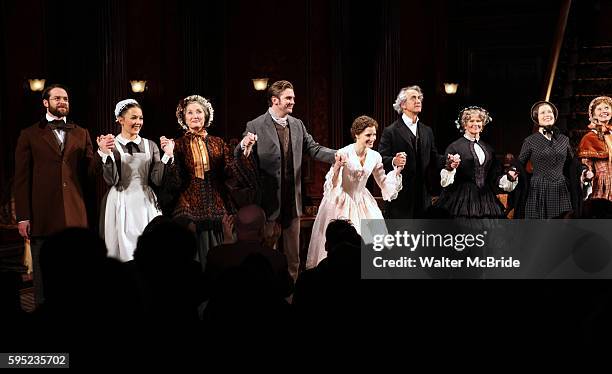 Kieran Campion, Virginia Kull, Caitlin O'Connell, Dan Stevens, Jessica Chastain, David Straitharin, Judith Ivey, Dee Nelson and Mairin Lee during the...